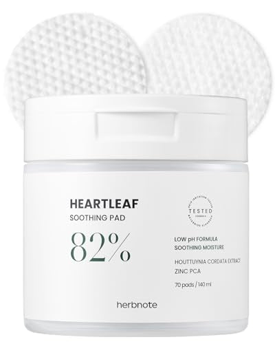 Heartleaf Soothing Toner Pads - Acne-Prone Skin Care with Niacinamide, 70 Count