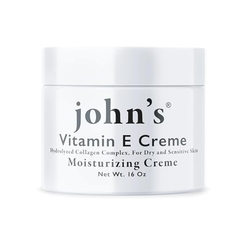 Vitamin E Collagen Face & Body Moisturizer with Aloe – 16 oz Hydrating Skin Cream for Dry & Sensitive Skin