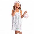 Kids Spa Set with Towel Wrap, Loofah & Headband - Aristocats, White