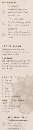 Honest Beauty Gentle Gel Daily Cleanser 5 fl oz Pack of 2 – Calming, Hydrating Formula