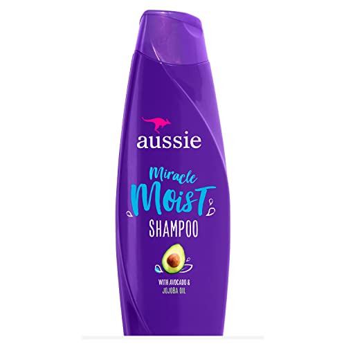 Aussie Paraben-Free Miracle Moist Shampoo for Dry Hair - 360ml with Avocado & Jojoba Oil