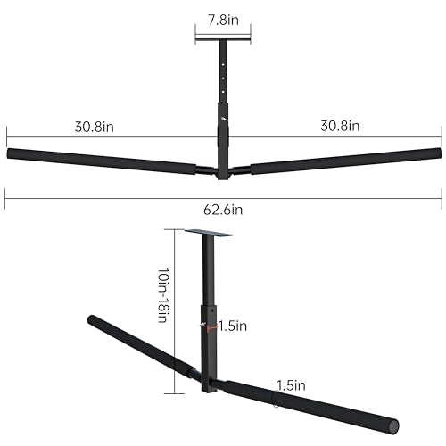 Adjustable Double-Sided Ceiling Storage Rack for Kayaks & Ladders - 200 lbs Capacity