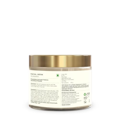 Forest Essentials Soundarya Facial Ubtan - Herbal Skin Nourishing Powder 80g
