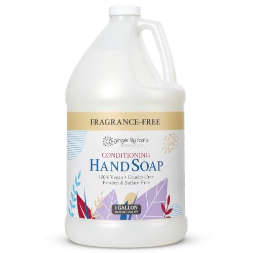 Fragrance Free Hand Soap 128oz - Moisturizing, Natural Ingredients, Vegan & Cruelty-Free
