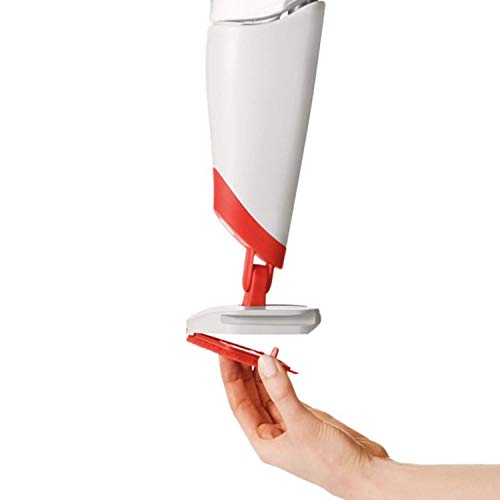 OXO Microfiber Spray Mop with Detachable Scrubber - Pack of 1, Red/White