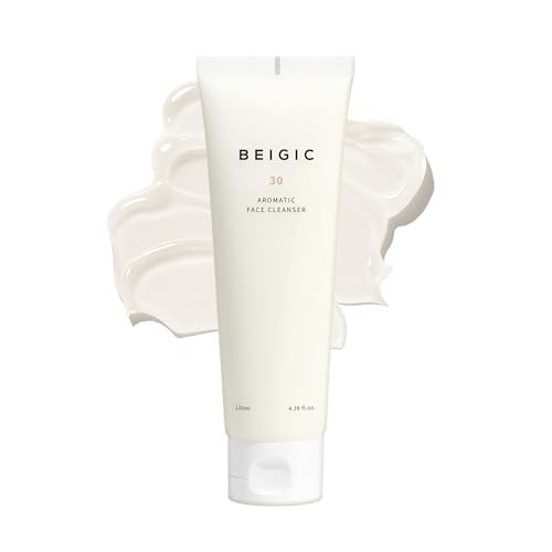 Beigic Aromatic Face Cleanser 4.39 oz - Gentle Vegan Foaming Wash with Hyaluronic Acid & Micellar Water - Sensitive Skin