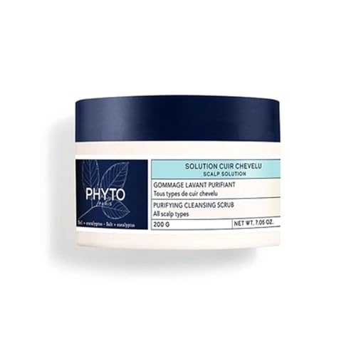 PHYTO SCALP SOLUTIONS Purifying Cleansing Scrub ? Exfoliating Sea Salt & Eucalyptus Scalp Detox ? Silicone & Sulfate-Free ? Refreshes & Balances Oily Scalp ? 7.05 oz