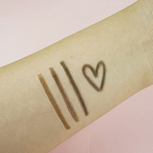 Pink Up | Brow Liner | Precise application & intense color | Long-lasting smudge-proof formula | Eyebrow pencil | Makeup | Built-in brush for blending | Black | Model PKBB03