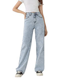 SweatyRocks Girls' Casual Light Wash Jeans - 9 Years