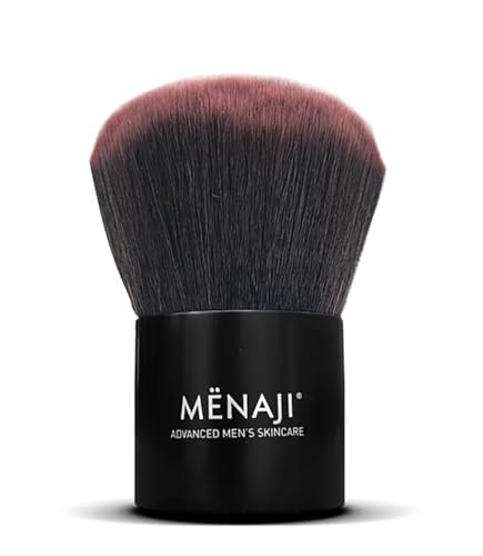 Menaji Deluxe Kabuki Brush for Men - 1 Ounce Travel Makeup Brush - Synthetic, Flawless Application