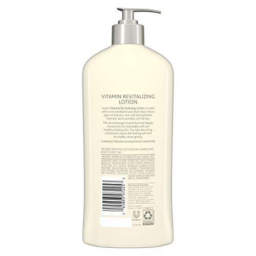 Suave Vitamin E Body Lotion - Extra Moisturizing for Dry Skin, 18 Fl Oz, Pack of 3