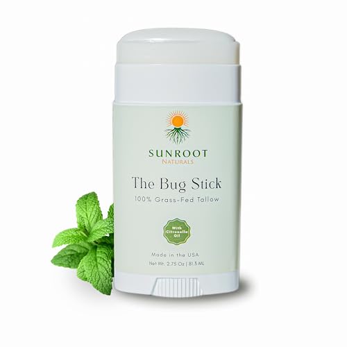 Natural Bug Balm Stick with Citronella & Peppermint Oil – 2.75 oz Outdoor Insect Repellent