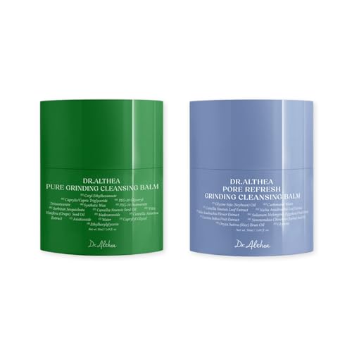 Dr.Althea Cleansing Balm Duo, Pure Grinding & Pore Refresh Cleansing Balm, Easy and Effective Makeup Remover, Korean Skincare Set