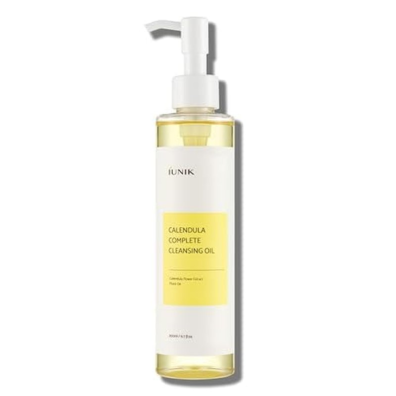 IUNIK Calendula & Jojoba Oil-Infused Vegan Cleansing Oil ? Gentle Blackhead Melting & Makeup Remover Facial Cleanser w/Plant-based Oils Korean Skincare