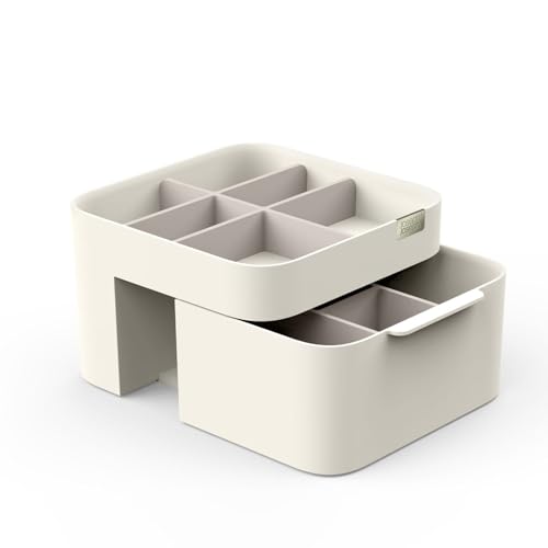 Cosmetic Storage Organizer with Drawer - Medium, Shell Style, Regular