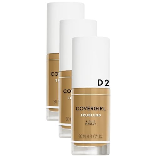 COVERGIRL truBlend Liquid Foundation Makeup Sun Beige D2, 1 oz (packaging may vary) (Pack of 3)