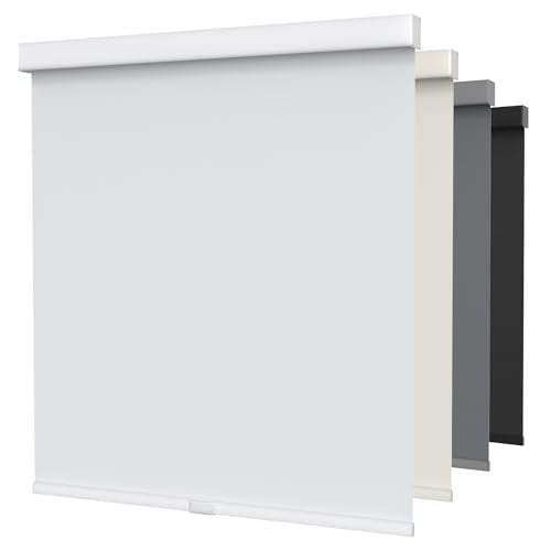 MYshade Cordless Blackout Roller Shades for Windows, White / 46 x 72 inches, UV & Thermal Insulated Window Blinds for Bedroom & Living Room