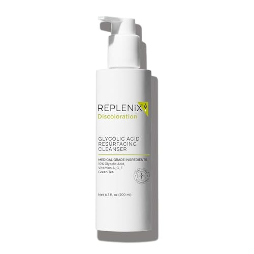 Glycolic Acid Facial Cleanser - Gentle Exfoliating Skin Wash for Discoloration 6.7oz