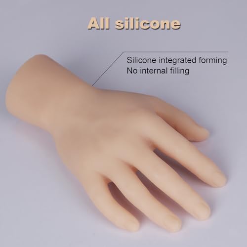Tattoo Practice Hand with Wrist - Silicone Fake Hand for Tattoo Training & Display