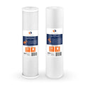 2-Pack 20 x 4.5 Water Filter Cartridges Set for Whole House Sediment & Chlorine Removal