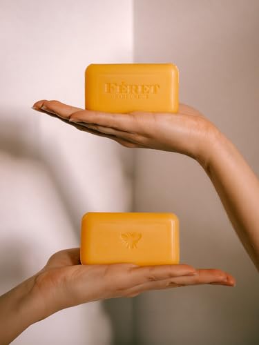 Natural Honey & Shea Butter Bar Soap for Face & Body - Moisturizing French Skincare