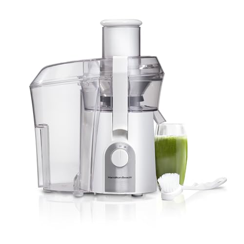 Hamilton Beach Juicer Machine with 3-Inch Feed Chute - White, 800W