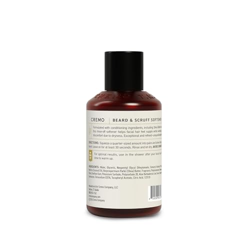 Cremo Cedar Forest Beard & Scruff Softener 6oz Pack of 2 - Softens & Conditions Facial Hair