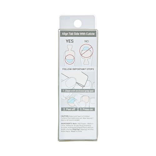 KISS Impress Color No Glue Pedi 30 Pcs Press on Toenails, White Glitter Stick on Extension False Nails for Toes, Peel & Press Easy Apply, Hassle-Free Removal, Includes Manicure Stick, Prep Pad & File