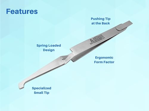 Orthodontic Bracket Placer & Holder Tweezers - Stainless Steel, 10 Pack Variation