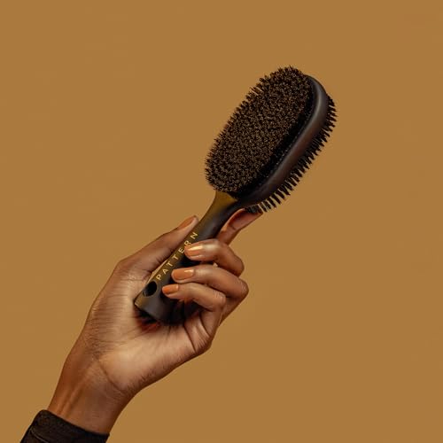 Premium Double-Sided Boar Bristle Hair Brush for Smoothing & Styling