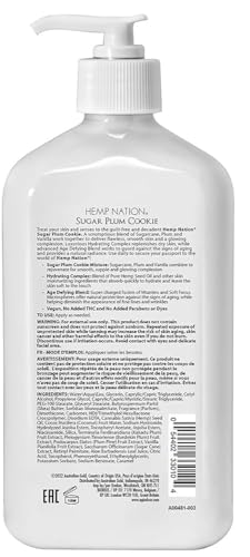 Hemp Lotion with Sugar Plum Cookie Scent - 18 oz Moisturizer