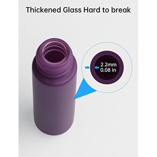 Tomorotec 10ml Colorful Essential Oil Roller Bottles with Stainless Steel Balls 20-Pack, Ultra Thick Roller Bottle for Oil with Droppers (5 Colors)