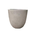 Large 18-Inch Round Concrete Planter - Weathered Finish for Indoor & Outdoor Use