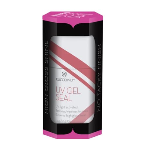 Cuccio Pro Universal UV Gel Seal ? High-Gloss, No-Wipe Top Coat for Gel and Acrylic Nails, 0.5 oz