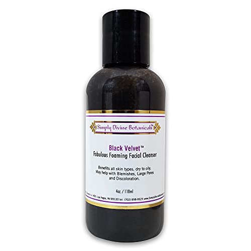 Organic Foaming Facial Cleanser for All Skin Types - Black Velvet, 4 oz
