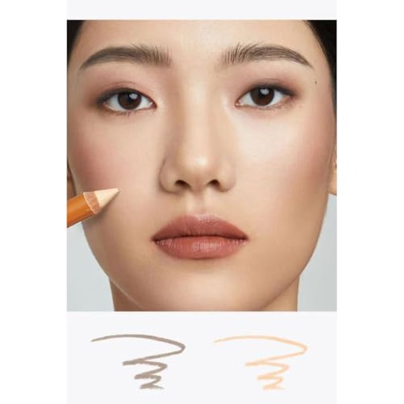 1 PC Double Ends Contour Pencil Highlighter, Multi Functional Facial Contour Highlighter Pencil(01#, 5g)