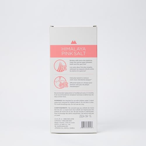 Milky Pink Himalayan Pink Salt Natural Toothbrush Set - 4 Count