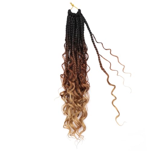 Goddess Box Braids Crochet Hair - 14 Inch, Pack of 8, Natural Black