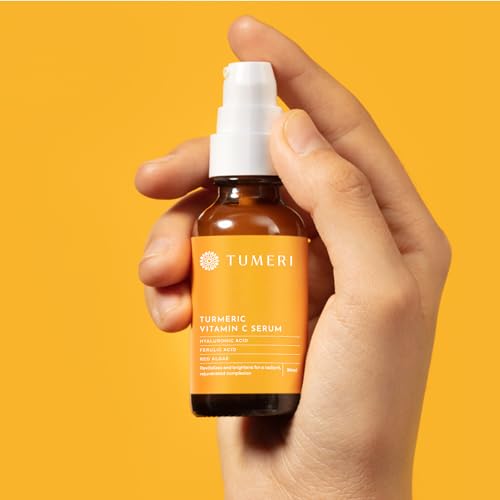 TUMERI Turmeric Vitamin C Face Serum ? Facial Skin Care Vitamin C and Turmeric Serum for Dark Spots and Dark Circles ? With Vitamin C + E and Ferulic Acid ? 1 Fl oz