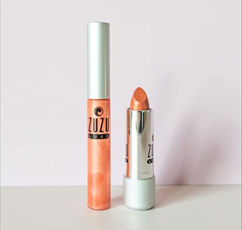 Zuzu Luxe Sheer Gloss (Cosmopolitan - Bubblegum Pink/Cool Shimmer), Natural Lip Gloss, Paraben Free, Vegan, Gluten-free, Cruelty-free, Non GMO, 0.17 oz