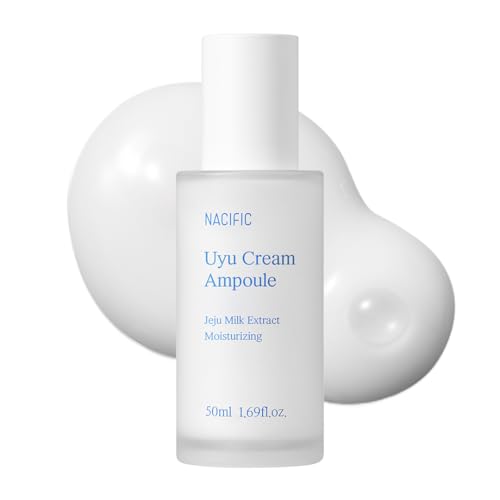 NACIFIC Uyu Cream Ampoule 50ml ? Milk Protein Hydrating Serum with Jeju Milk Extract, Ceramide Complex for Dry & Sensitive Skin, Barrier Repair, Long-Lasting Moisture