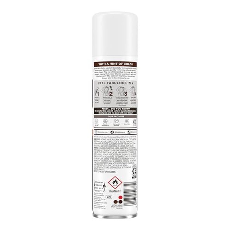 Batiste Dark Dry Shampoo, Waterless shampoo, 3.81oz 3 pack
