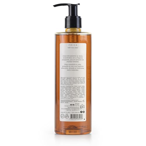 Prija Vitalising Hand Wash with Ginseng Extract Gently Cleanses Hands, Moisturizing Liquid Hand Soap, Vegan Friendly with Energizing Fragrance 3 x 12.85 Fl. Oz