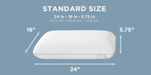 Cooling Memory Foam Pillow with Removable Cover - Support & Breathability
