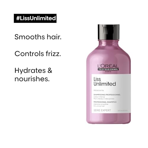 L'Oréal Professionnel Liss Unlimited Anti-Frizz Shampoo 10.1 Fl Oz — Frizz Control for Humid Weather