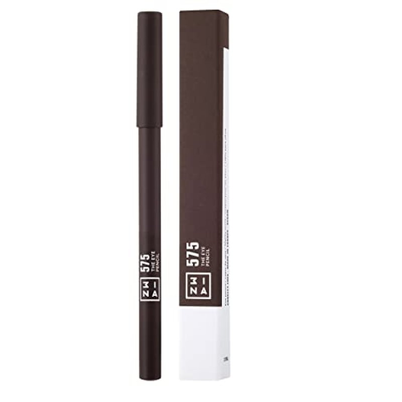 3INA MAKEUP - Vegan - Cruelty Free - The Eye Pencil 575 - Brown - Longwearing Formula - Highly Pigmented - Creamy Texture - Eye Pencil with Built-in Blender - Easy to Blend - Matte Finish