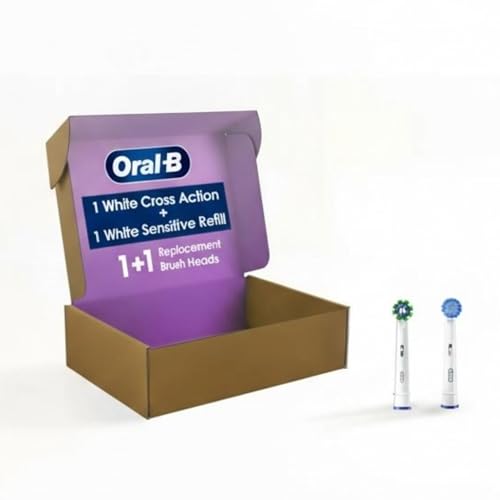 Electric Toothbrush Replacement Heads CrossAction & Sensitive Pack - White