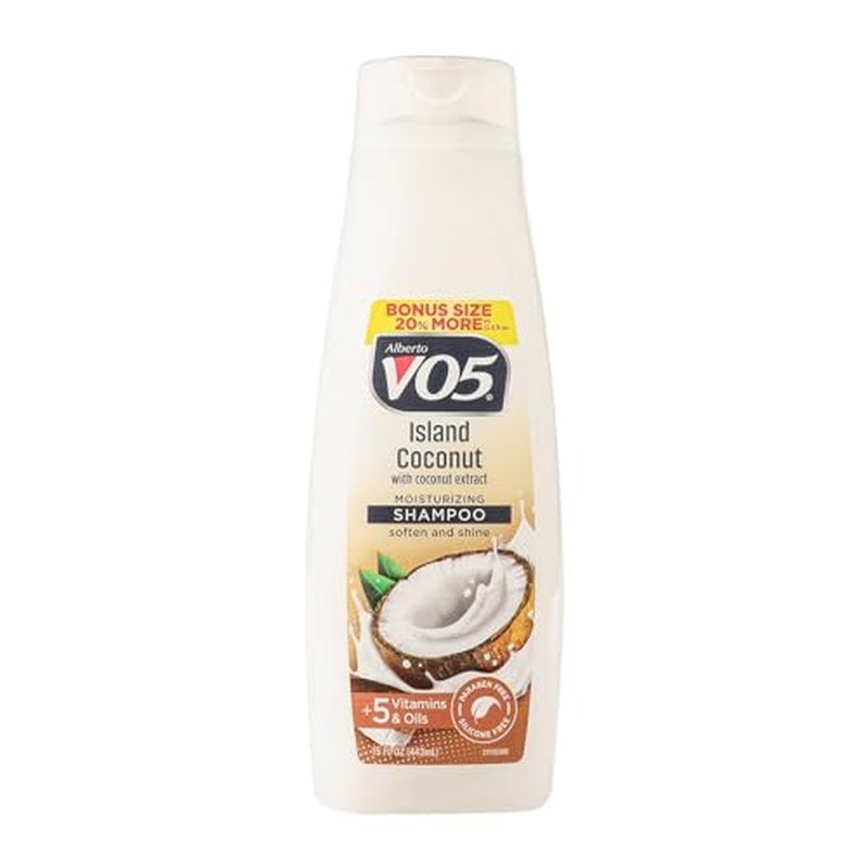 Alberto VO5 - Island Coconut Moisturizing Shampoo - Hydrating Shampoo - With Coconut Milk, Vitamin E and Biotin - Long Lasting Fragrance - 15 oz