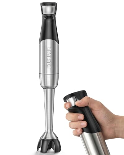 Gavasto Black Immersion Blender with Telescopic Rod & Stepless Speed Control