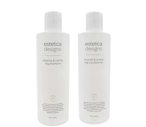 Estetica Designs 4pc Wig Care Kit with Cap & Q&A Guide - All Hair Types